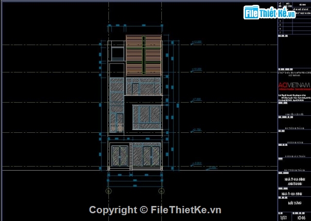 Nhà dân 3 tầng 1 tum,Nhà phố 3 tầng 1 tum,Bản vẽ nhà phố,Nhà phố 6x20.62m