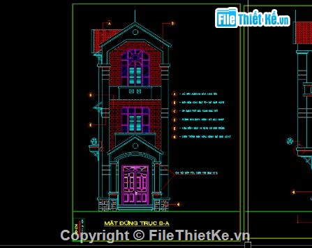 nhà 3 tầng,file cad nhà 3 tầng,nhà 3 tầng file cad