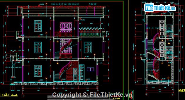 nhà 3 tầng,file cad nhà 3 tầng,nhà 3 tầng file cad