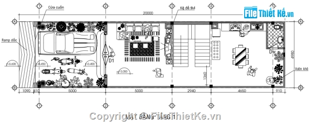 Nhà ở 3 tầng 5x20m,Nhà ở 3 tầng,Nhà phố 3 tầng,Thiết kế nhà phố 3 tầng