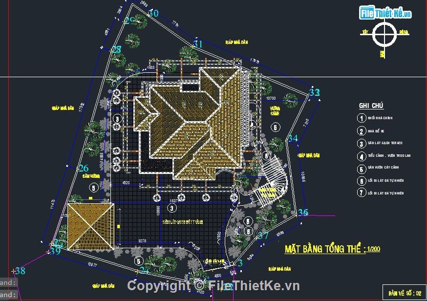 nhà vườn,kiến trúc công trình nhà dân,nhà vườn 11x13m,nhà vườn 1 tầng