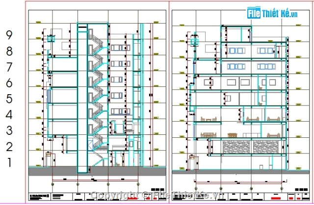 mặt tiền 7m,nhà phố 7m,bản vẽ nhà phố,nhà phố 9 tầng,bản vẽ kiến trúc,bản vẽ đèn chiếu sáng