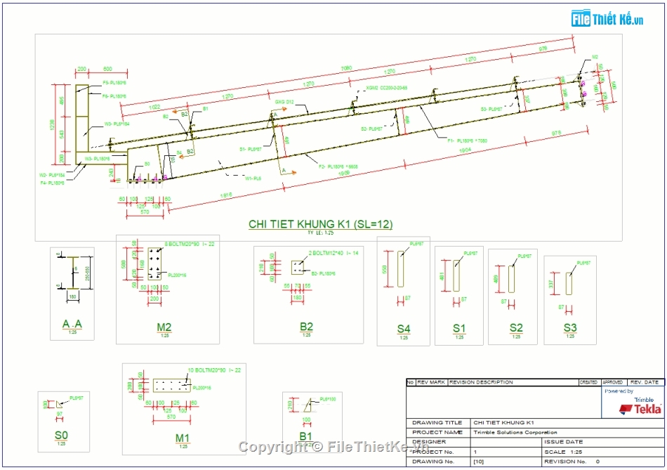 Nhà ăn 20x30m,Kết cấu thép,Nhà xưởng,tekla structure,Nhà ăn 20x30m Tekla