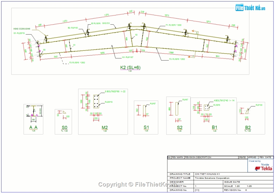 Nhà ăn 20x30m,Kết cấu thép,Nhà xưởng,tekla structure,Nhà ăn 20x30m Tekla