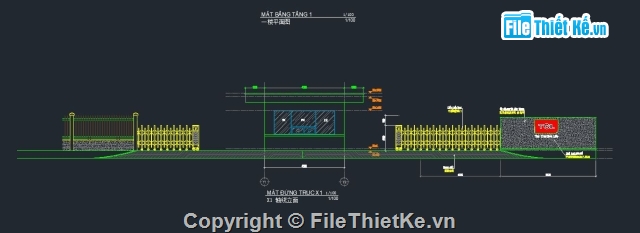 nhà bảo vệ,bản vẽ nhà bảo vệ,nhà bảo vệ công ty,nhà bảo vệ tường rào