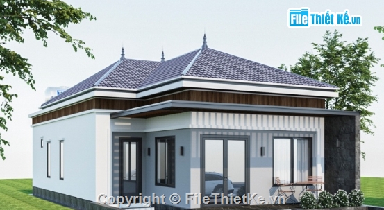 nhà 1 tầng file cad,file cad biệt thự 1 tầng,biệt thự 1 tầng cad,cad biệt thự 1 tầng
