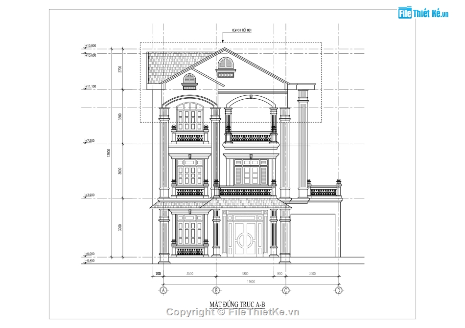 biệt thự 3 tầng,biệt thự phố,cad biệt thự 3 tầng,biệt thự 3 tầng file cad,autocad biệt thự 3 tầng
