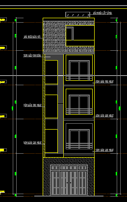 Nhà phố 4 tầng,Nhà biệt thự 4 tầng 1 tum,autocad biệt thự 4 tầng 1 tum,autocad bản vẽ biệt thự