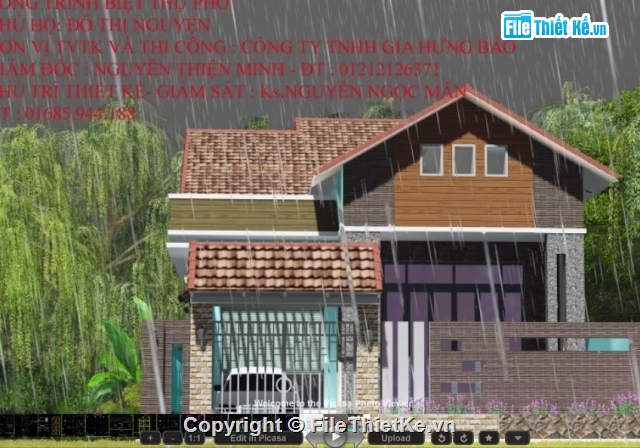 mẫu biệt thự đẹp,biệt thự kiểu thái,biệt thự mái ngói