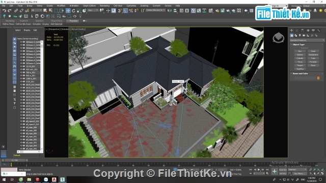 file cad kiến trúc,file cad nhà cấp 4,3dsmax nhà cấp bốn,full bản vẽ biệt thự cấp 4,biệt thự cấp 4 15.8x25.1m