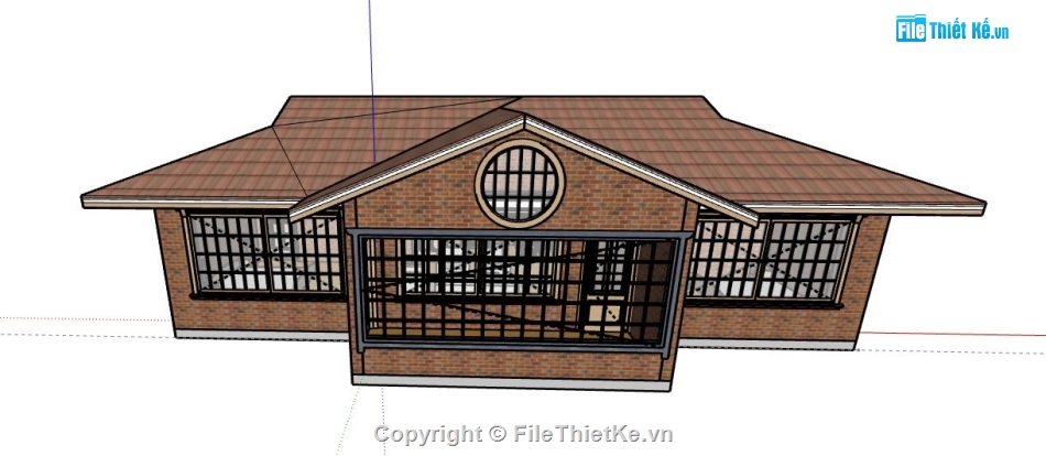 model su nhà cấp 4,file su nhà cấp 4,sketchup nhà cấp 4,nhà cấp 4 file su