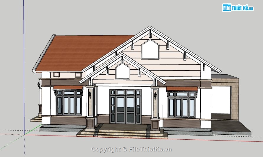 Nhà cấp 4 model su,file sketchup nhà cấp 4,nhà cấp 4 file sketchup,file su nhà cấp 4,nhà cấp 4 file su