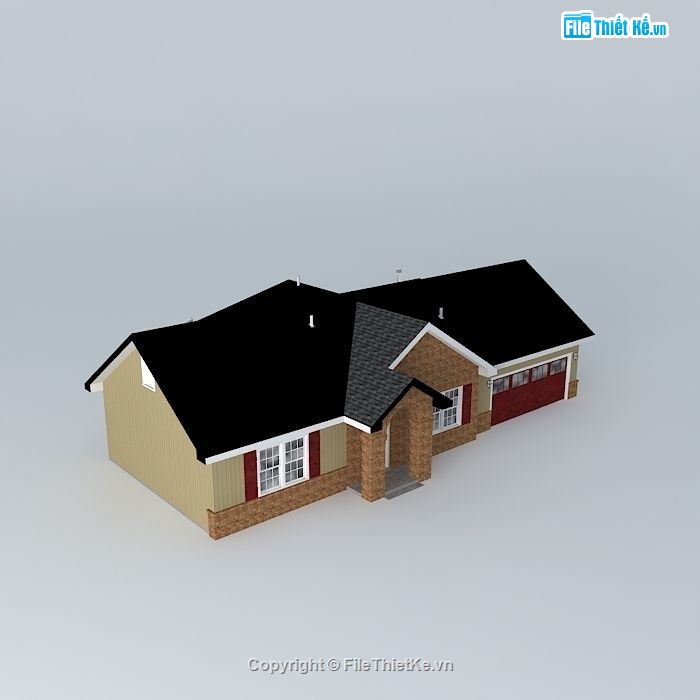 Nhà cấp 4,model su nhà cấp 4,nhà cấp 4 file su,file sketchup nhà cấp 4,nhà cấp 4 model su