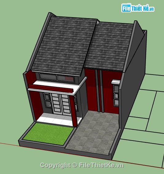 Nhà cấp 4,model su nhà cấp 4,sketchup nhà cấp 4,nhà cấp 4 model su,file su nhà cấp 4