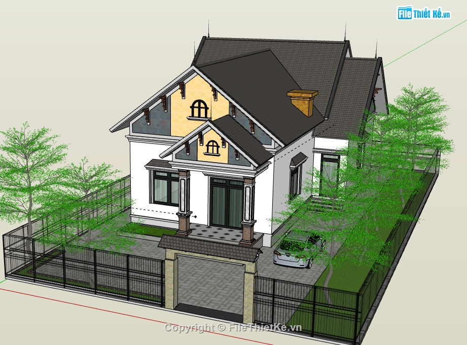 Nhà cấp 4,model su nhà cấp 4,file su nhà cấp 4,sketchup nhà cấp 4,nhà cấp 4 file sketchup