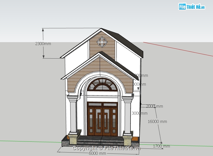 Nhà cấp 4,model su nhà cấp 4,file sketchup nhà cấp 4,nhà cấp 4 file su,sketchup nhà cấp 4