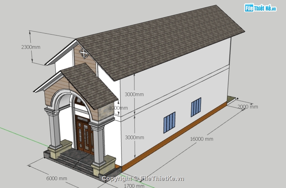 Nhà cấp 4,model su nhà cấp 4,file sketchup nhà cấp 4,nhà cấp 4 file su,sketchup nhà cấp 4