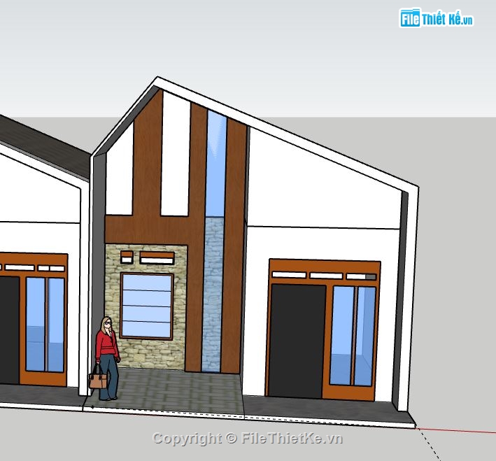 Nhà cấp 4,nhà cấp 4 file su,sketchup nhà cấp 4,nhà cấp 4 model su