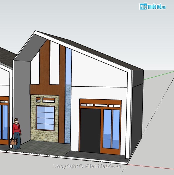 Nhà cấp 4,nhà cấp 4 file su,sketchup nhà cấp 4,nhà cấp 4 model su