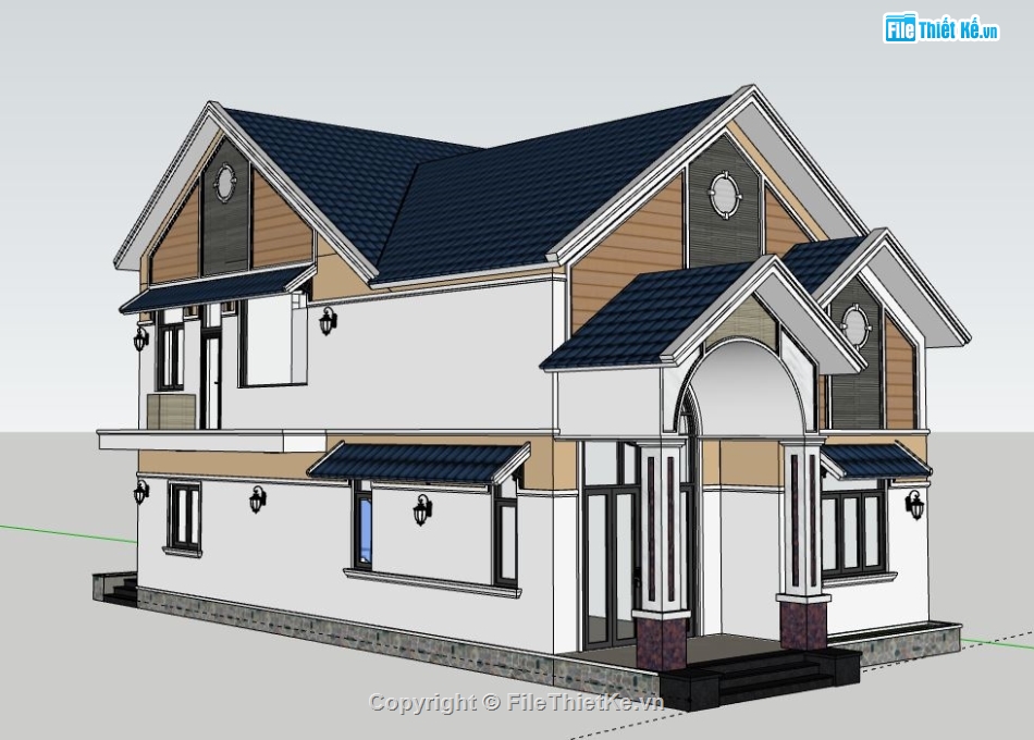 Nhà cấp 4,model su nhà cấp 4,file su nhà cấp 4,file sketchup nhà cấp 4