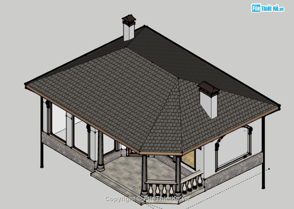 Nhà cấp 4,nhà cấp 4 model su,file su nhà cấp 4,file sketchup nhà cấp 4,nhà cấp 4 model sketchup