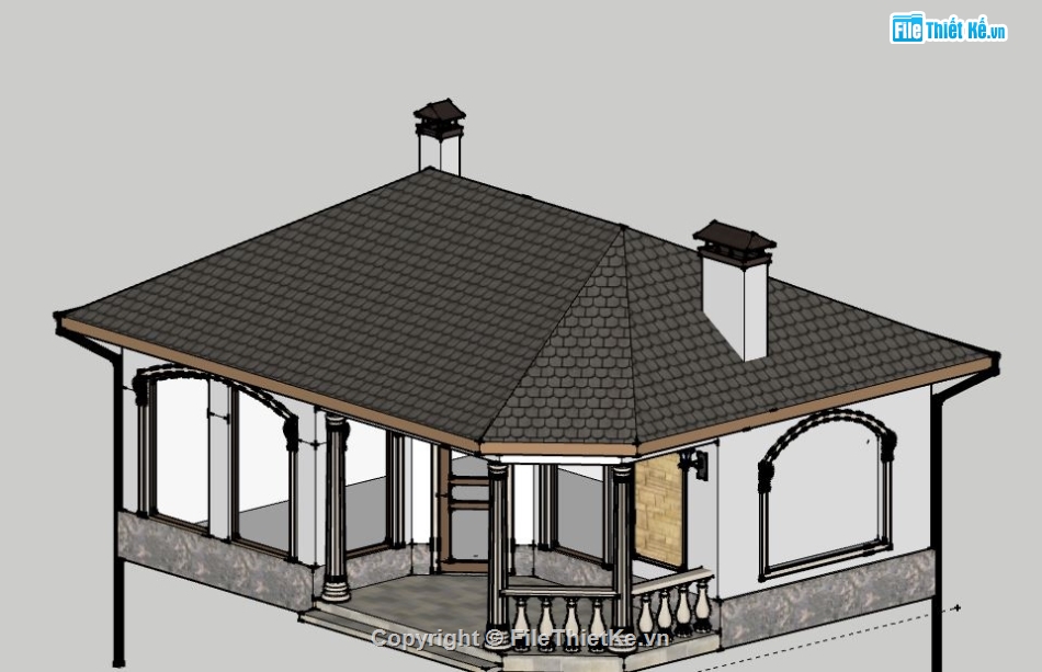 Nhà cấp 4,nhà cấp 4 model su,file su nhà cấp 4,file sketchup nhà cấp 4,nhà cấp 4 model sketchup