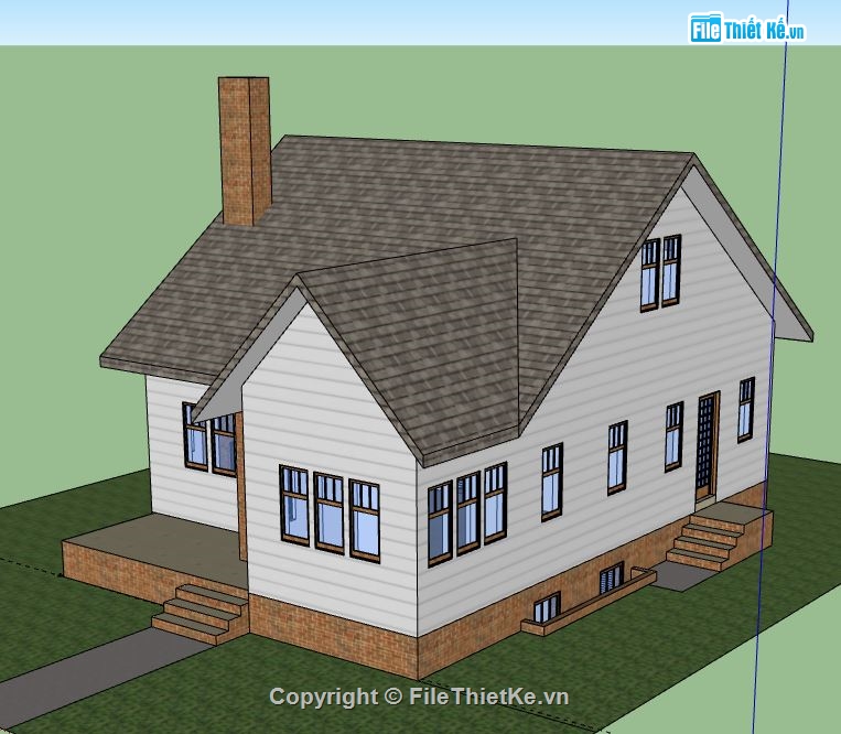 Nhà cấp 4,model su nhà cấp 4,nhà cấp 4 file su,sketchup nhà cấp 4,nhà cấp 4 sketchup