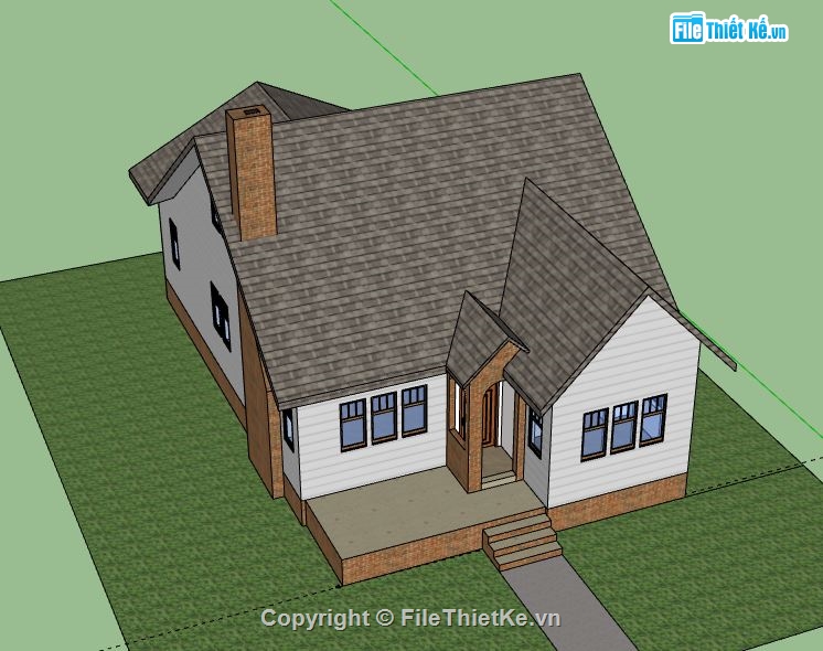 Nhà cấp 4,model su nhà cấp 4,nhà cấp 4 file su,sketchup nhà cấp 4,nhà cấp 4 sketchup