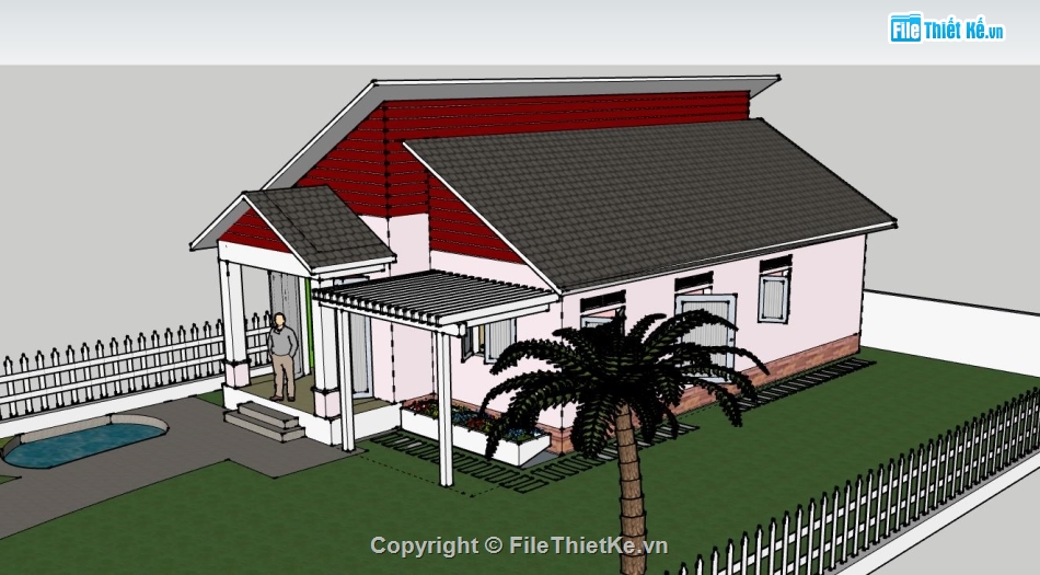 model su nhà cấp 4,file sketchup nhà cấp 4,model sketchup nhà cấp 4,nhà cấp 4 file sketchup,file su nhà cấp 4