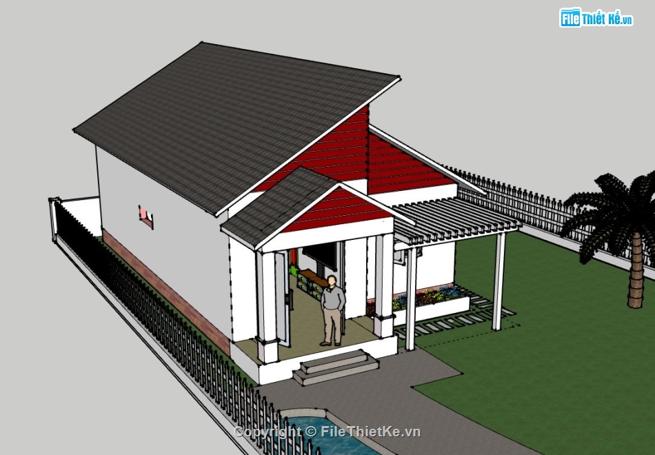 model su nhà cấp 4,file sketchup nhà cấp 4,model sketchup nhà cấp 4,nhà cấp 4 file sketchup,file su nhà cấp 4