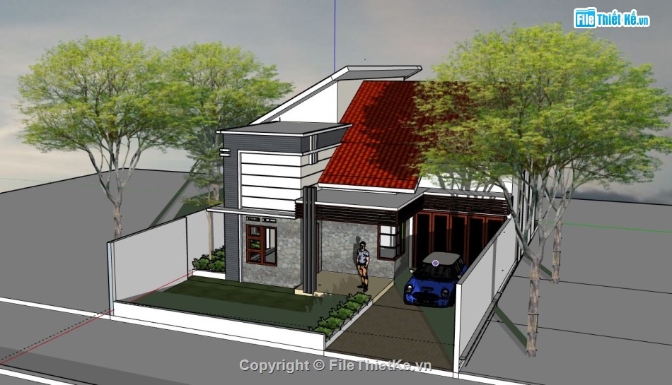 file sketchup nhà cấp 4,model sketchup nhà cấp 4,sketchup nhà cấp 4,nhà cấp 4 file su,nhà cấp 4 file sketchup