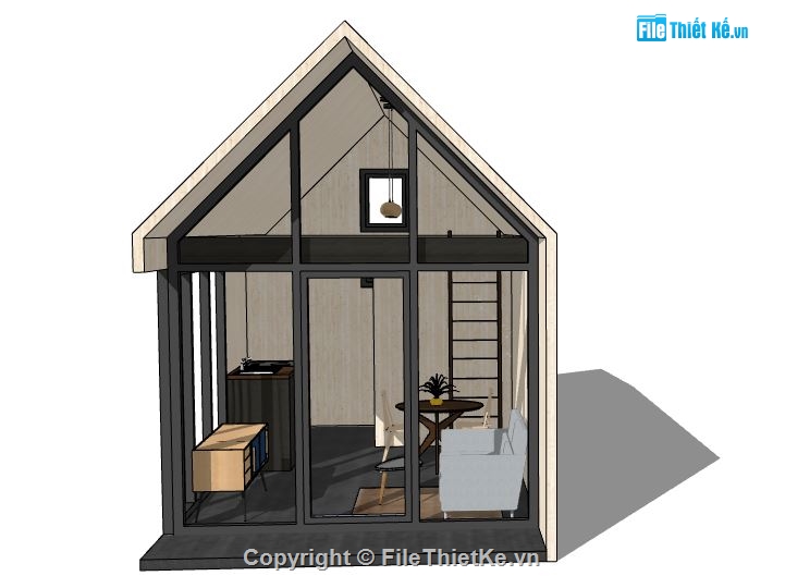 nhà cấp 4 đẹp,file sketchup nhà cấp 4,nhà cấp 4 model su,file su nhà cấp 4,sketchup nhà cấp 4