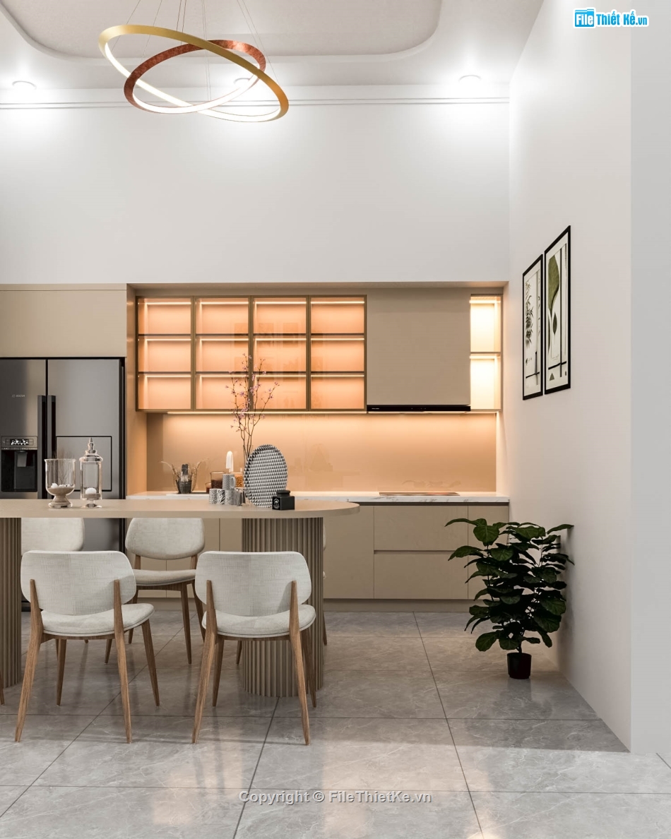 kiến trúc nhà cấp 4,nội thất nhà cấp 4,sketchup nhà cấp 4