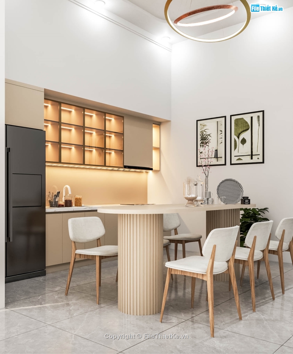 kiến trúc nhà cấp 4,nội thất nhà cấp 4,sketchup nhà cấp 4
