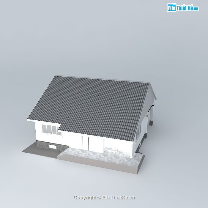 Nhà mái thái cấp 4,Nhà cấp 4 file su,model su nhà cấp 4,nhà cấp 4 file sketchup,nhà cấp 4 sketchup