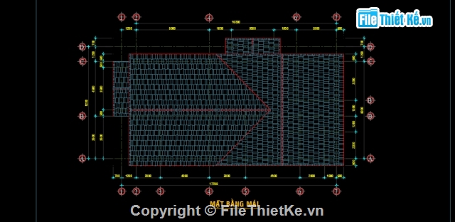 Nhà mái thái cấp 4,nhà cấp 4 mái thái 8x17.7m,bản vẽ nhà cấp 4 mái thái.,thiết kế nhà cấp 4