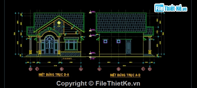 Nhà mái thái cấp 4,nhà cấp 4 mái thái 8x17.7m,bản vẽ nhà cấp 4 mái thái.,thiết kế nhà cấp 4