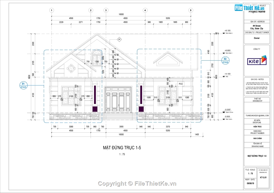 Nhà mái thái cấp 4,biệt thự,revit,nhà đẹp,kiến trúc,bản vẽ