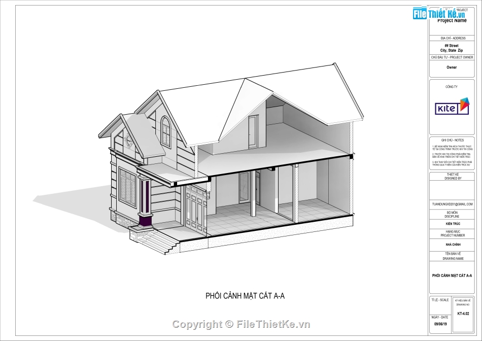 Nhà mái thái cấp 4,biệt thự,revit,nhà đẹp,kiến trúc,bản vẽ