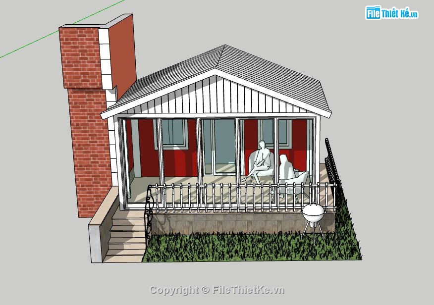 Modle su nhà cấp 4,file sketchup nhà cấp 4,nhà cấp 4 file su,sketchup nhà cấp 4,nhà cấp 4