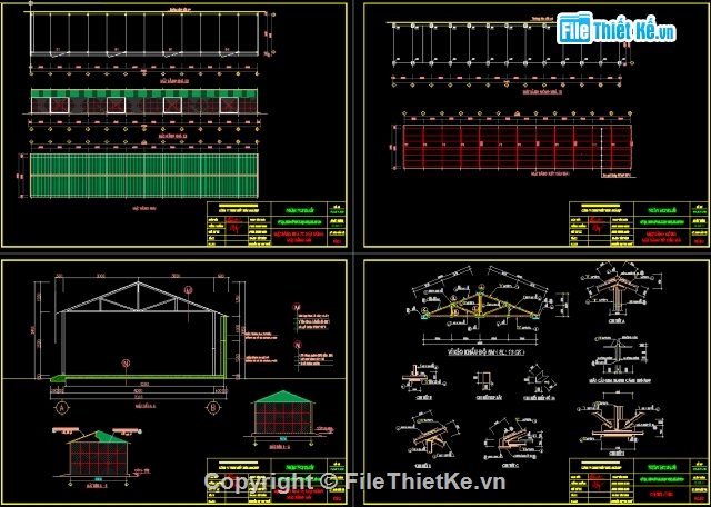 nhà để xe,vì kèo nhà xe,nhà để xe khung thép,File cad  Nhà để xe