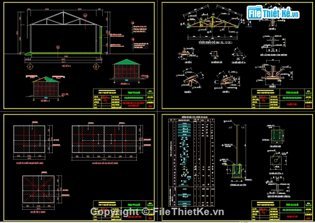 nhà để xe,vì kèo nhà xe,nhà để xe khung thép,File cad  Nhà để xe