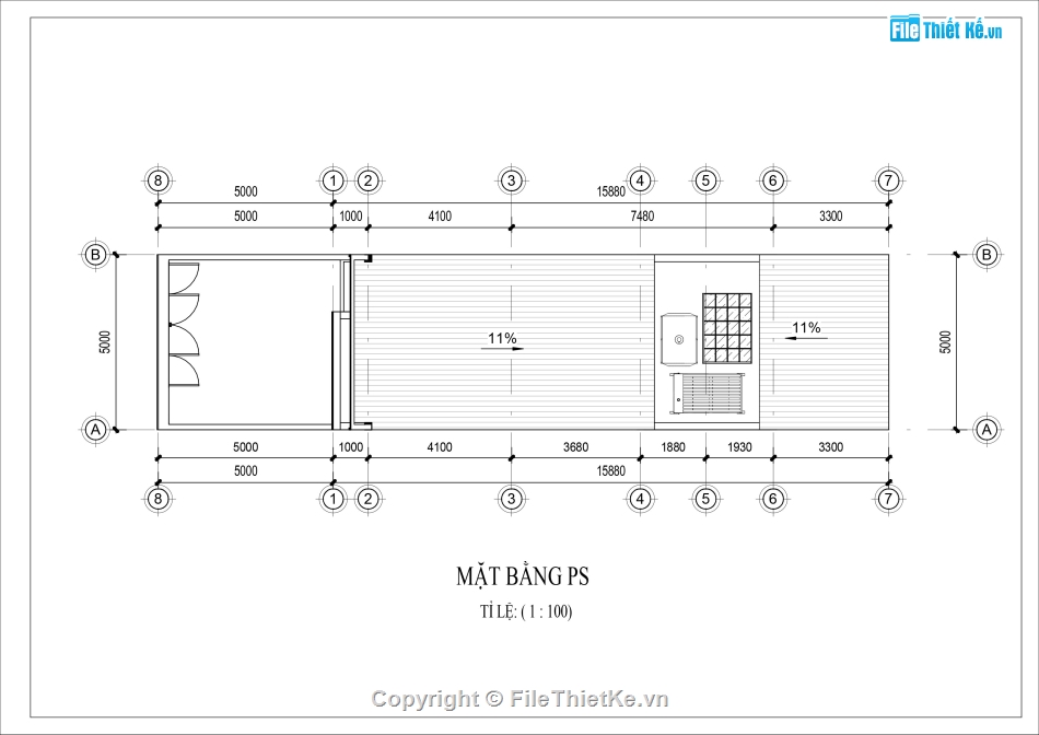 mẫu nhà gác lửng,thiết kế nhà gác lửng,file revit nhà gác lửng