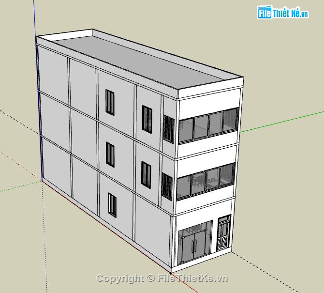 Nhà hàng ăn,Model su nhà hàng 3 tầng,nhà hàng 3 tầng file su,sketchup nhà hàng 3 tầng,nhà hàng 3 tầng