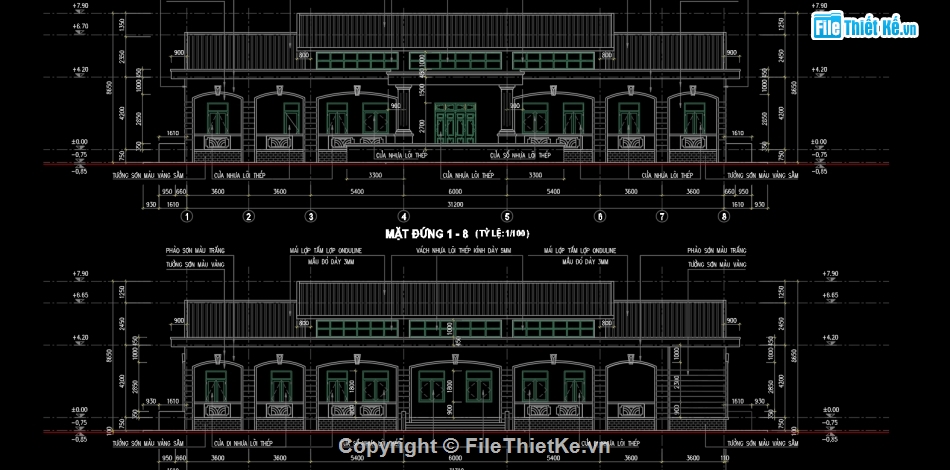 kiến trúc hội trường,dự toán,kết cấu,file cad kiến trúc