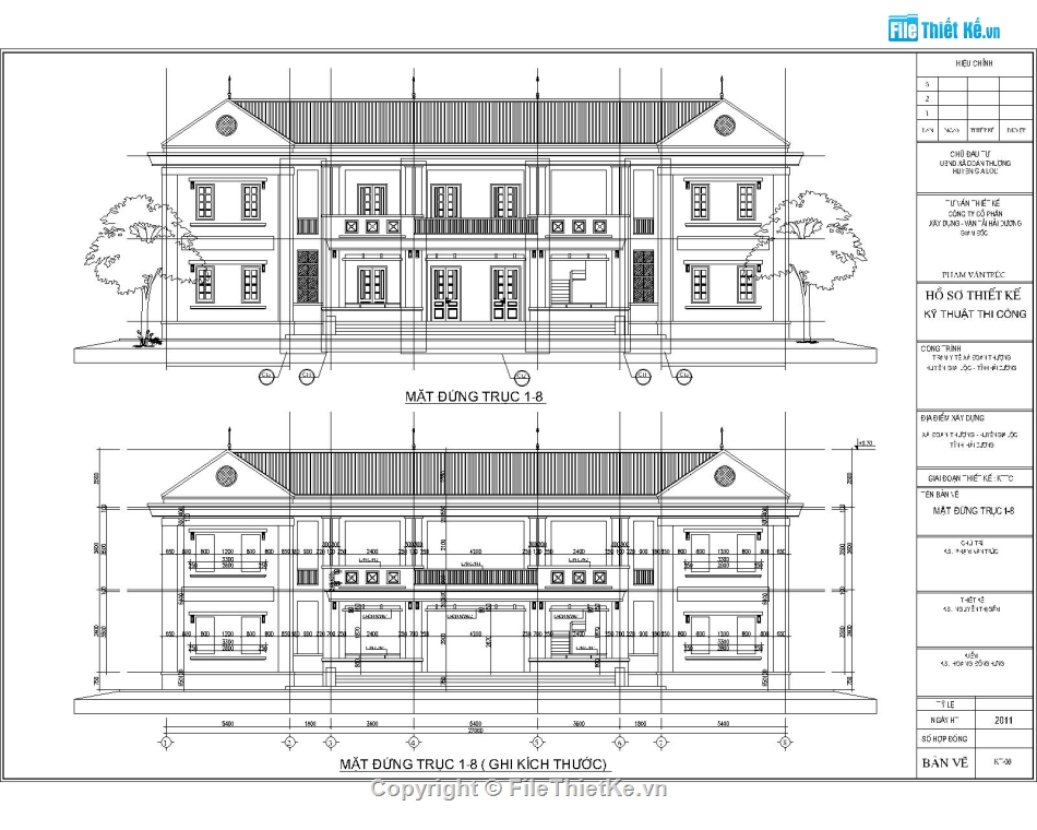 Nhà 2 tầng 11x27m,File cad trạm y tế xã,trạm y tế 2 tầng cấp xã,trạm y tế xẽ 2 tầng,Mẫu trạm ý tế 2 tầng