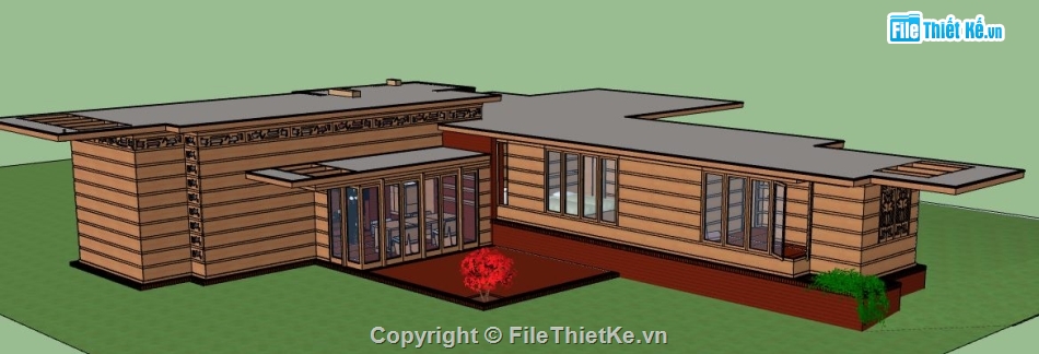 file sketchup nhà làm việc,nhà làm việc và nghỉ ngơi,mẫu sketchup nhà làm việc