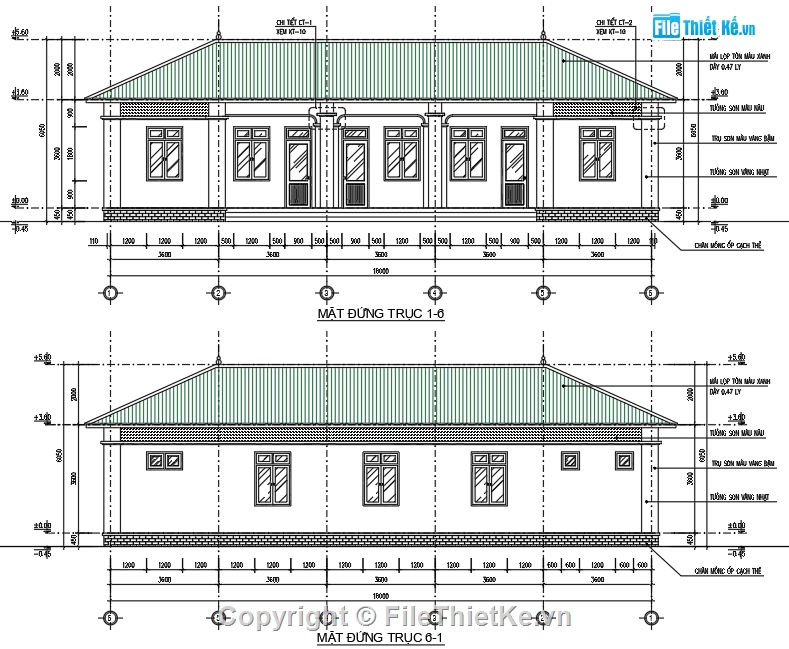 nhà làm việc 1 tầng,kiến trúc nhà làm việc,nhà làm việc