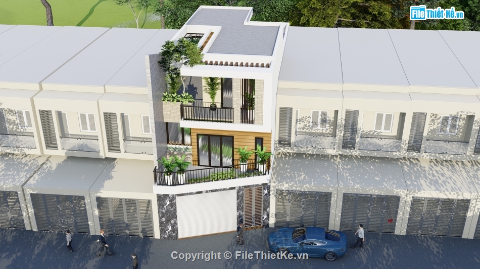 nhà phố 3 tầng,nhà phố 7m,mẫu nhà phố hiện đại