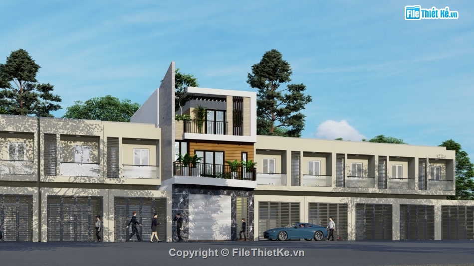 nhà phố 3 tầng,nhà phố 7m,mẫu nhà phố hiện đại